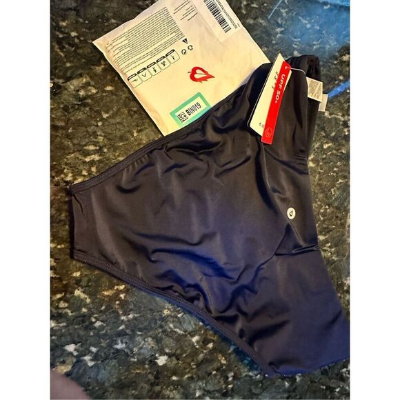 BALEAF Women's Large navy Modest Bikini Bottom High Waisted Swim Bottoms Full Co - Picture 11 of 13
